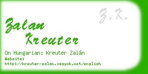 zalan kreuter business card
