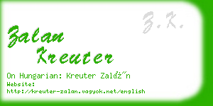 zalan kreuter business card